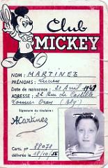 1956 CARTE DE CLUB  DE LUCIEN MARTINEZ